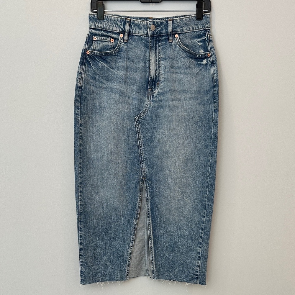 Classic Blue Denim Skirt
